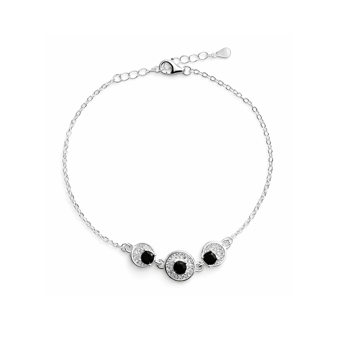 Round Cut Silver Bracelet